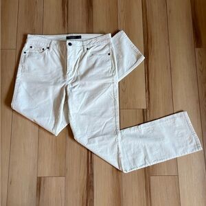 Ralph Lauren Cream Denim Corduroy Straight Leg Jeans 10